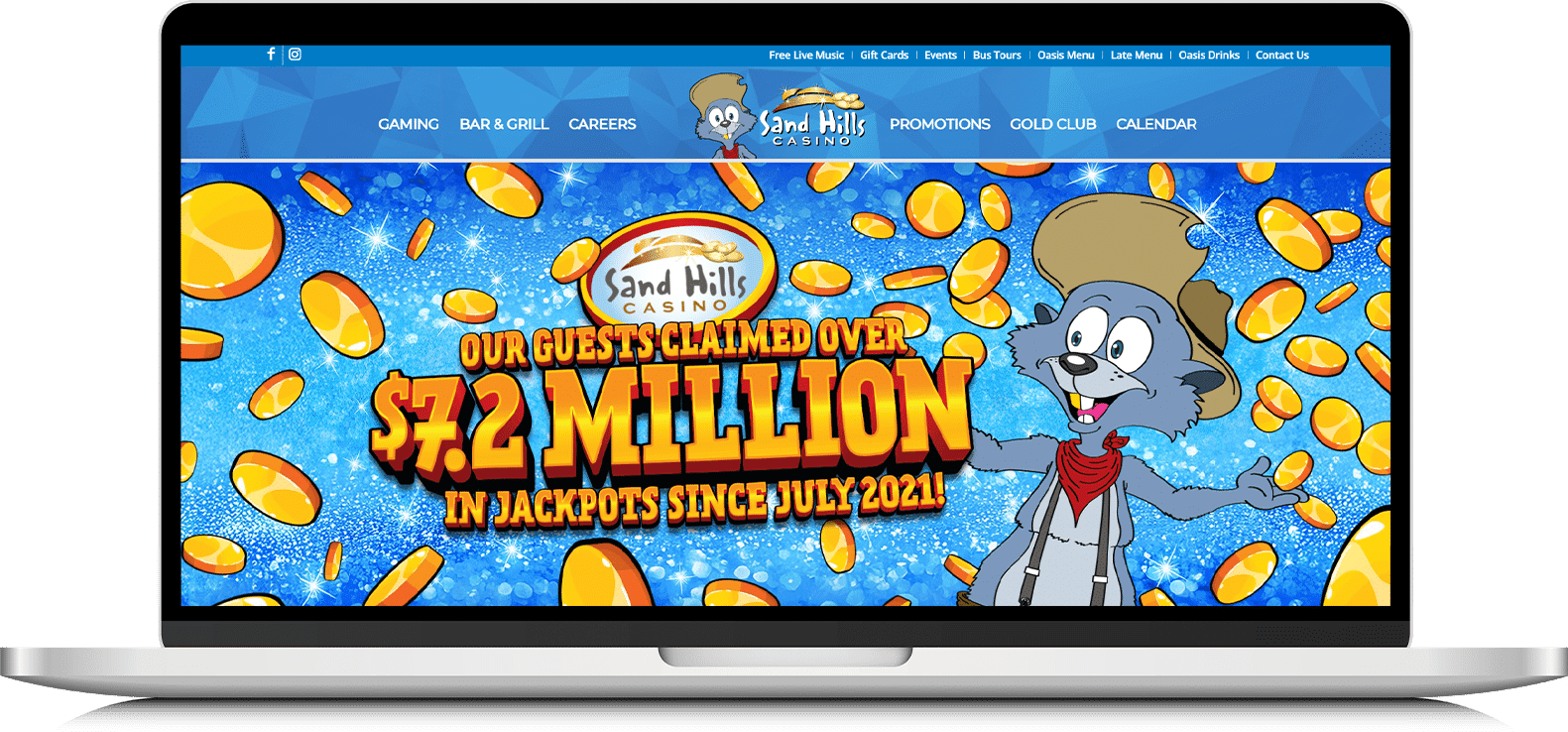 Sand Hills Casino Website Development — Gaming & Entertainment Resort Site by iOLab Digital